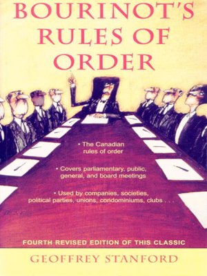 cover image of Bourinot's Rules of Order